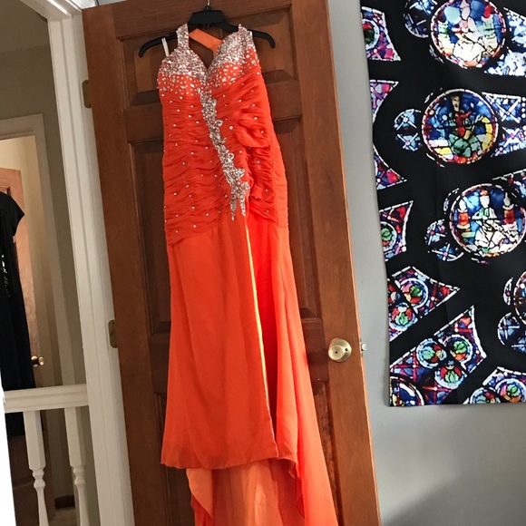 orange prom dress - Picture 2 of 2